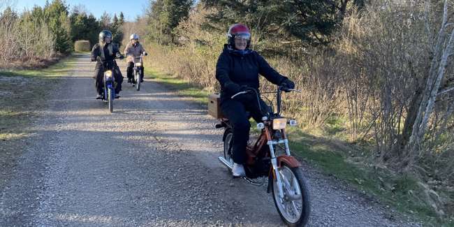 Take a tour on an old Tomos moped